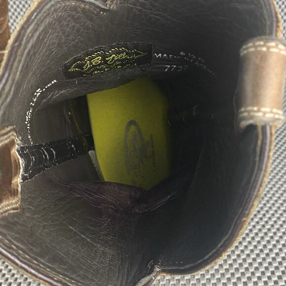 JB Dillon Cowboy Boots Mens 6.5 D Brown Leather Western Made In Mexico - Picture 11 of 15